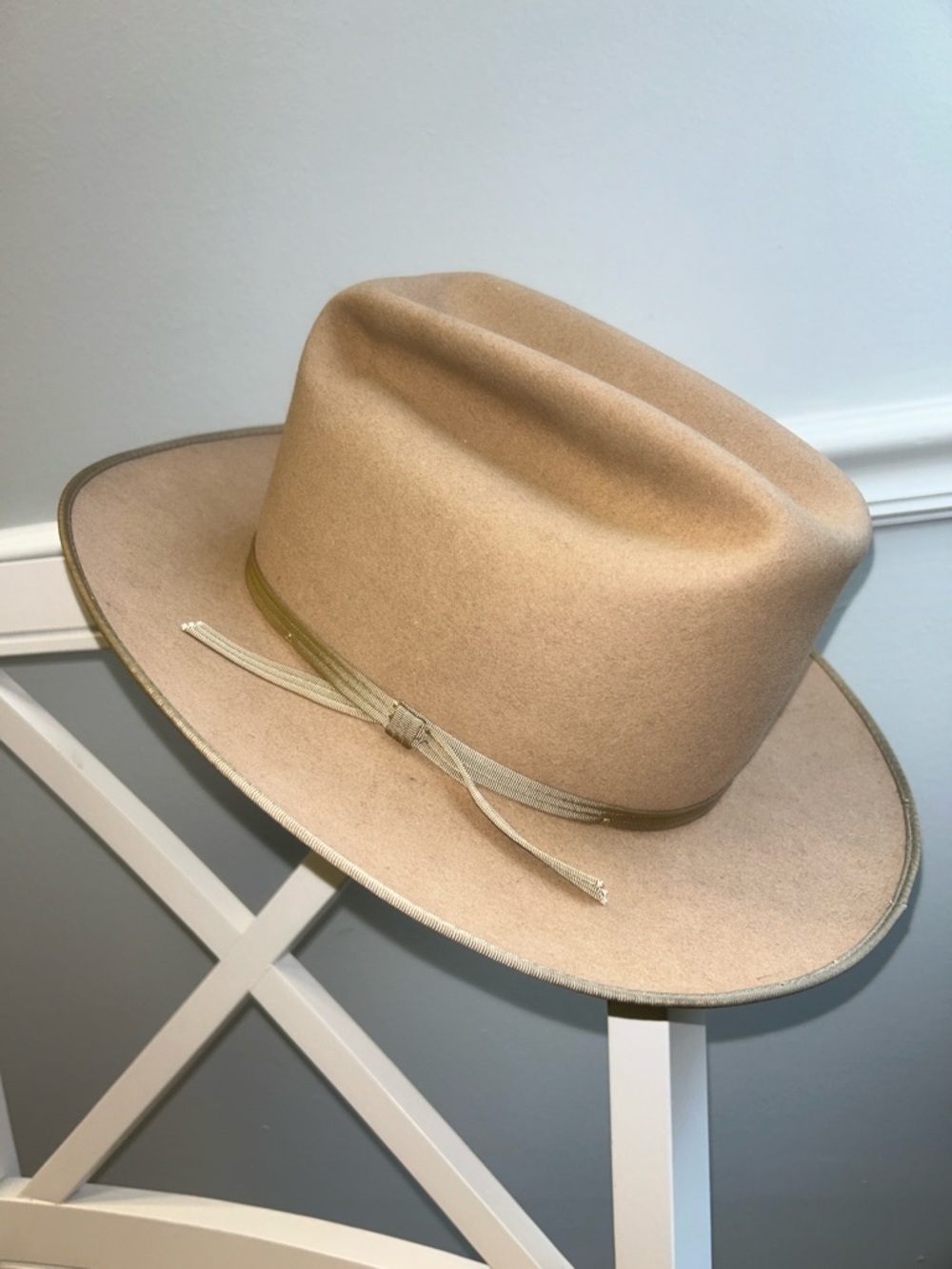 VTG Westchester Imperial 5X Western Felt Hat Roan Leather sweatband/satin liner